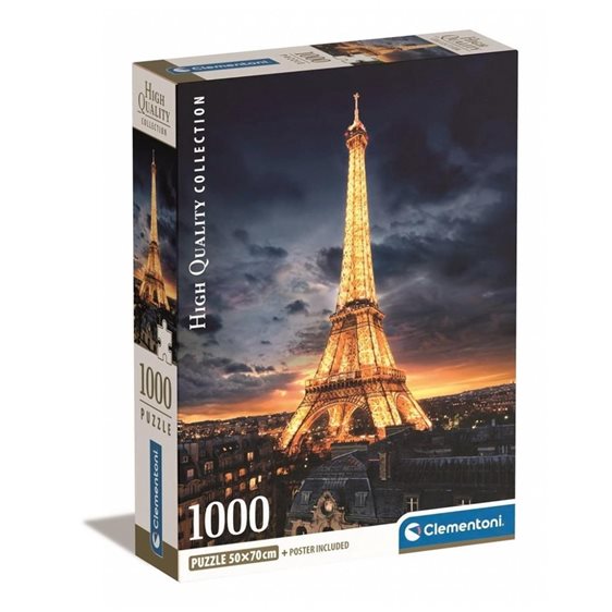 Clementoni Παζλ High Quality Collection Πύργος του Αίφελ 1000 τμχ - Compact Box