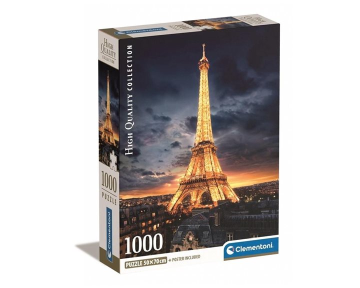 Clementoni Παζλ High Quality Collection Πύργος του Αίφελ 1000 τμχ - Compact Box