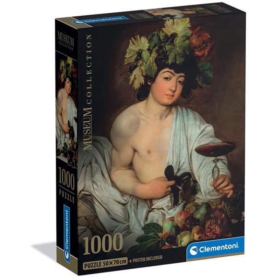 Clementoni Παζλ Museum Collection Caravaggio: Βάκχος 1000 τμχ - Compact Box