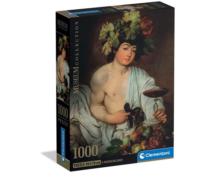 Clementoni Παζλ Museum Collection Caravaggio: Βάκχος 1000 τμχ - Compact Box
