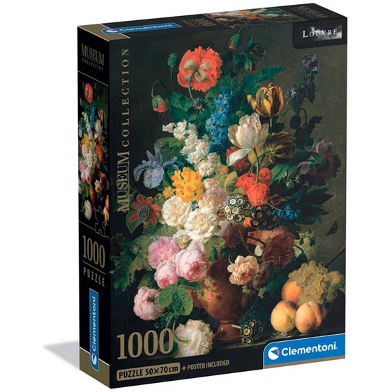 Clementoni Παζλ Museum Collection Van Dael: Βάζο με Λουλούδια 1000 τμχ - Compact Box