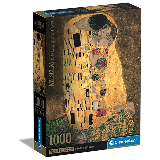 Clementoni Παζλ Museum Collection Klimt: Το Φιλί 1000 τμχ - Compact Box