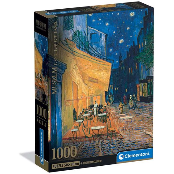 Clementoni Παζλ Museum Collection Van Gogh: Καφέ τη Νύχτα 1000 τμχ - Compact Box