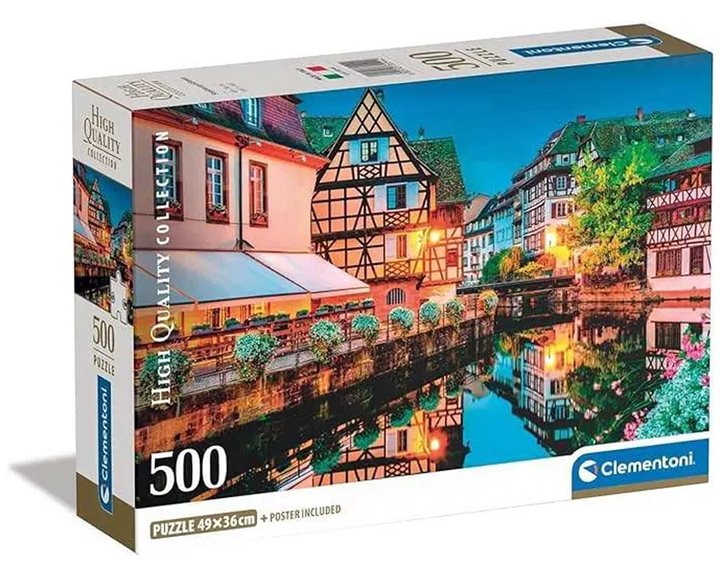 Clementoni Παζλ High Quality Collection Παλιά Πόλη Στρασβούργο 500 τμχ - Compact Box