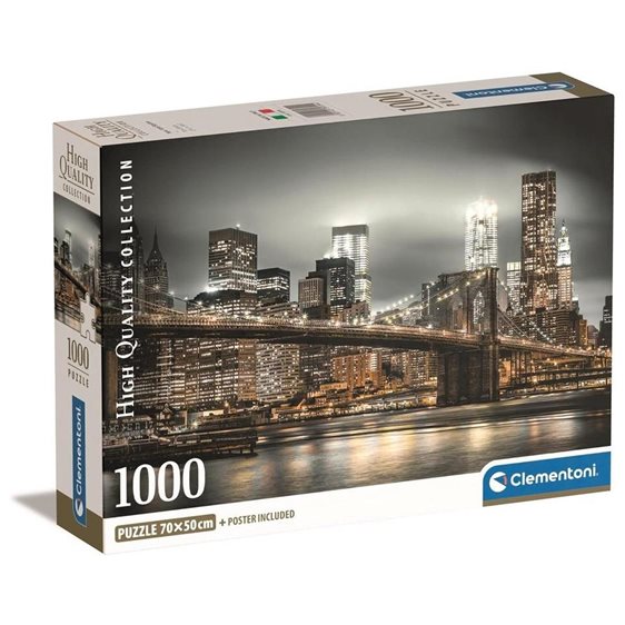 Clementoni Παζλ High Quality Collection New York Skyline 1000 τμχ - Compact Box