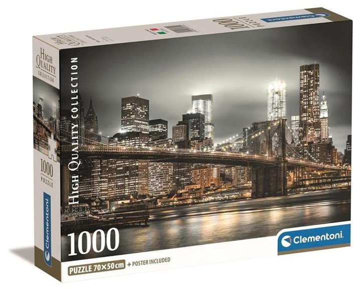 Clementoni Παζλ High Quality Collection New York Skyline 1000 τμχ - Compact Box