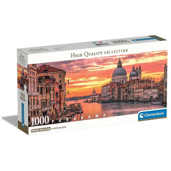 Clementoni Παζλ Panorama High Quality Collection Το Μεγάλο Κανάλι Βενετία 1000 τμχ - Compact Box