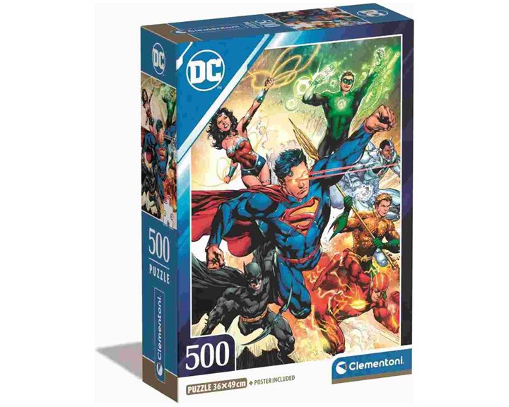 Clementoni Παζλ High Quality Collection DC Comics Justice League 500 τμχ - Compact Box
