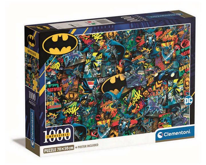 Clementoni Παζλ Impossible Batman 1000 τμχ - Compact Box