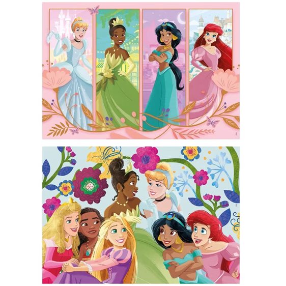 Clementoni Παιδικό Παζλ Super Color Disney Princess 2x60 τμχ