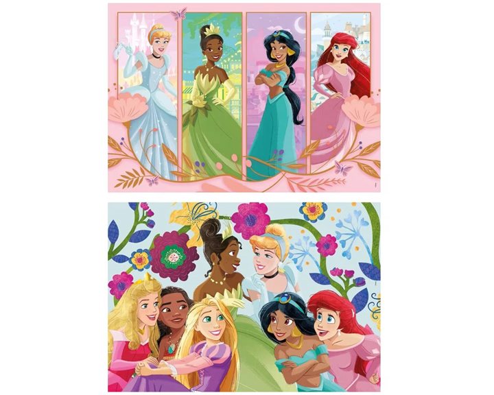 Clementoni Παιδικό Παζλ Super Color Disney Princess 2x60 τμχ