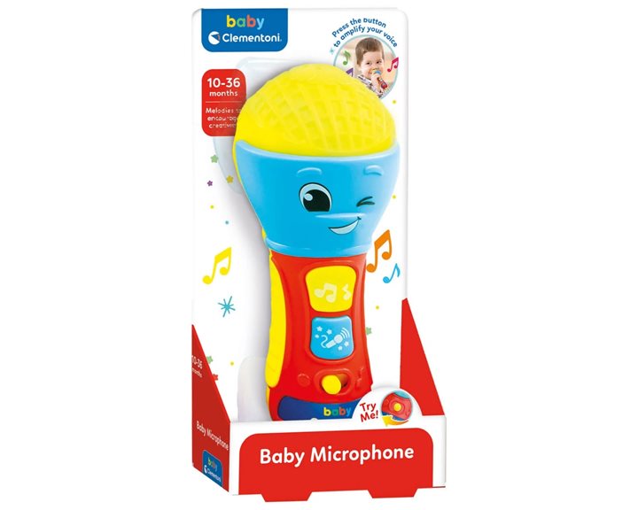 Baby Clementoni Βρεφικό Παιχνίδι Baby Mικρόφωνο Για 10-36 Μηνών