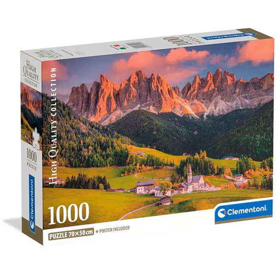 Clementoni Παζλ High Quality Collection Μαγευτικές Ιταλικές Άλπεις 1000 τμχ - Compact Box