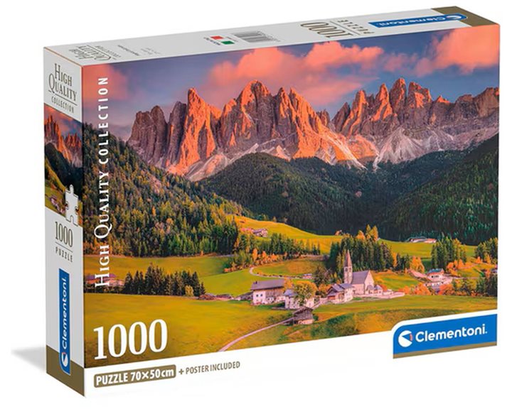 Clementoni Παζλ High Quality Collection Μαγευτικές Ιταλικές Άλπεις 1000 τμχ - Compact Box