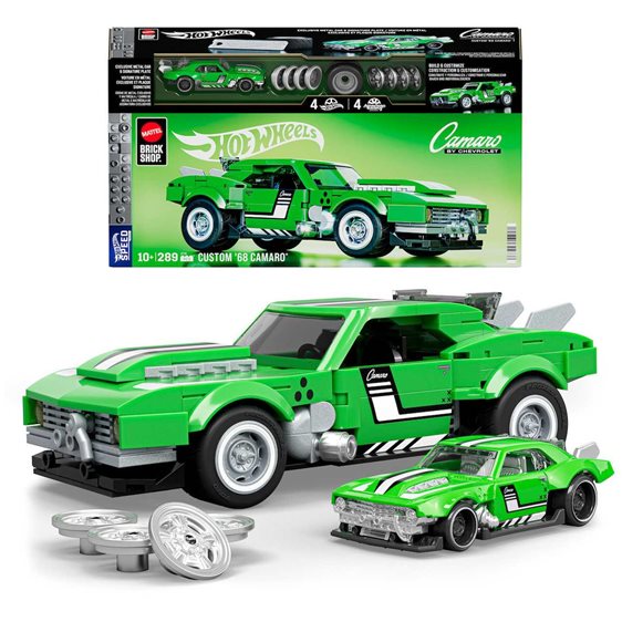 Mattel Mattel Brick Shop Hot Wheels Custom ’68 Camaro Building Toy Kit (289 Pieces), For Collectors JFT16