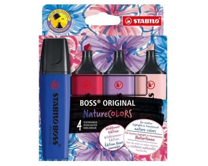 Μαρκαδόροι Stabilo Boss Σετ 4 τεμ Wildflower