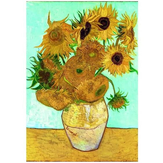 Clementoni Παζλ Museum Collection Vincent Van Gogh: Βάζο με 15 Ηλιοτρόπια 1000 τμχ - Compact Box