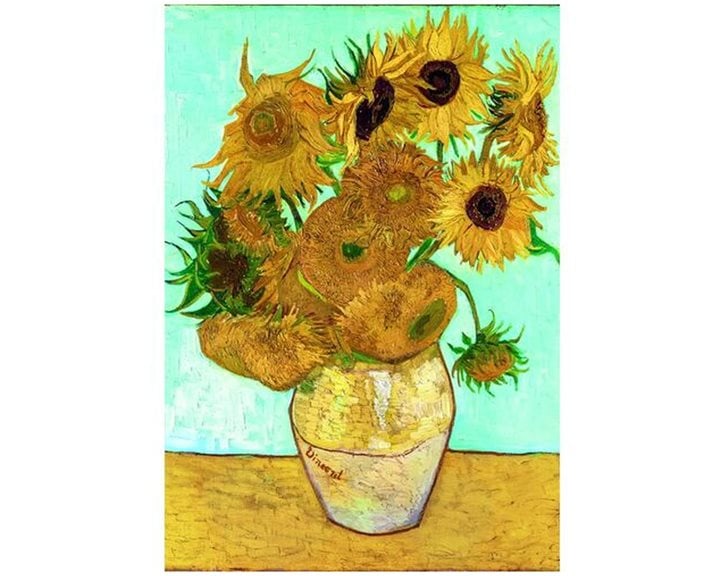 Clementoni Παζλ Museum Collection Vincent Van Gogh: Βάζο με 15 Ηλιοτρόπια 1000 τμχ - Compact Box