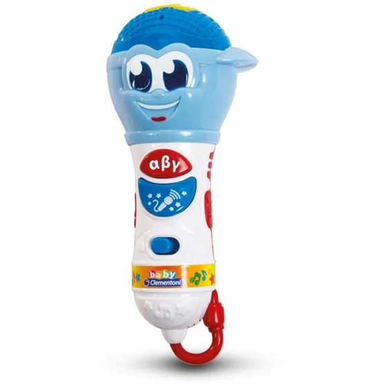Baby Clementoni Βρεφικό Παιχνίδι Baby Mικρόφωνο - Μιλάει Ελληνικά - Για 10-36 Μηνών