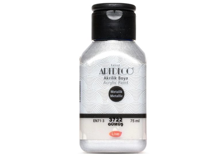 Ακρυλικό Χρώμα Artdeco75ml Μεταλλικό Silver 3722