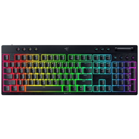 Razer BlackWidow V4 Low Profile HyperSpeed - Wireless / Bluetooth RGB Gaming Keyboard -Green Switch
