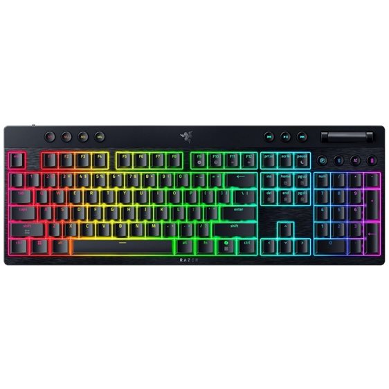 Razer BlackWidow V4 Low Profile HyperSpeed - Wireless / Bluetooth RGB Gaming Keyboard -Orange Switch
