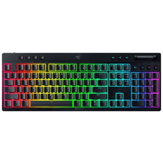 Razer BlackWidow V4 Low Profile HyperSpeed - Wireless / Bluetooth RGB Gaming Keyboard -Yellow Switch