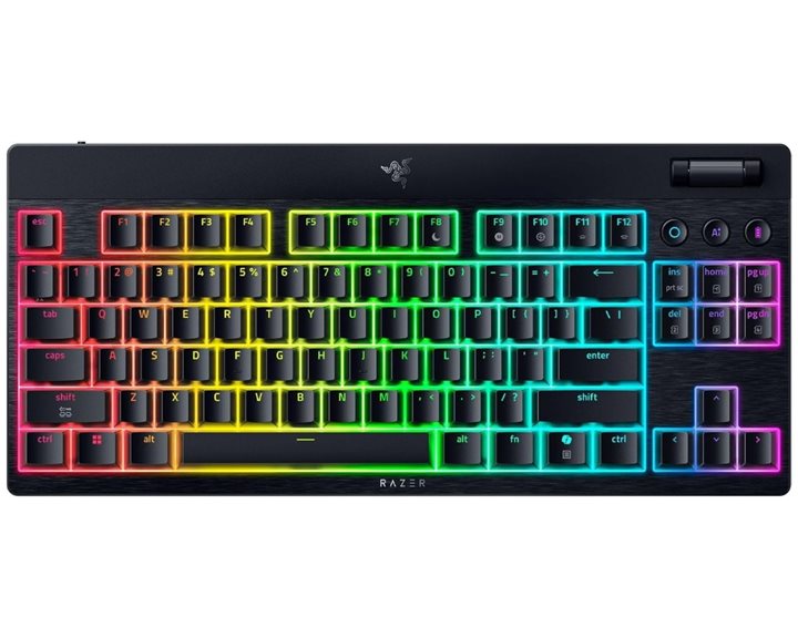 Razer BlackWidow V4 Low Profile Tenkeyless HyperSpeed - Wireless RGB Keyboard - Green Switch