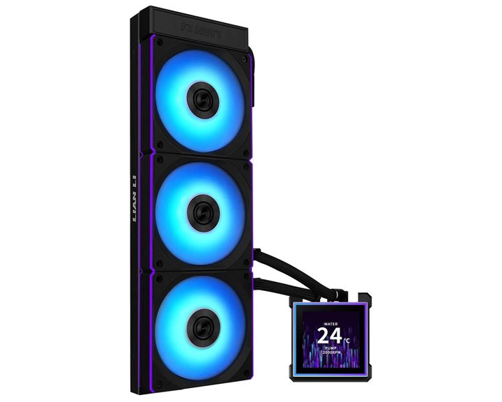 Lian Li Hydroshift II LCD-S 360CL Black - RGB AIO CPU Cooler - 3.4" Screen - 1851/1700, AM5/AM4