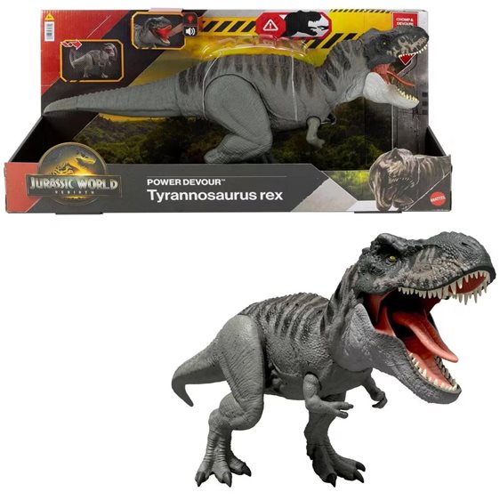Mattel Mattel Jw Rebirth - T- Rex Με Επαναλαμβανόμενο Δάγκωμα Και Ήχους Jurassic World Παιδικά Φιγούρα Παιχνιδιού JCH02