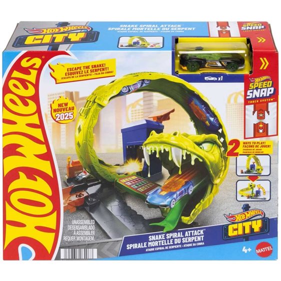 Mattel Hot Wheels Hw City- Πίστες Με Θηρια Snake Spiral Attack City Όχημα Παιχνίδι HDR29 / JBM63