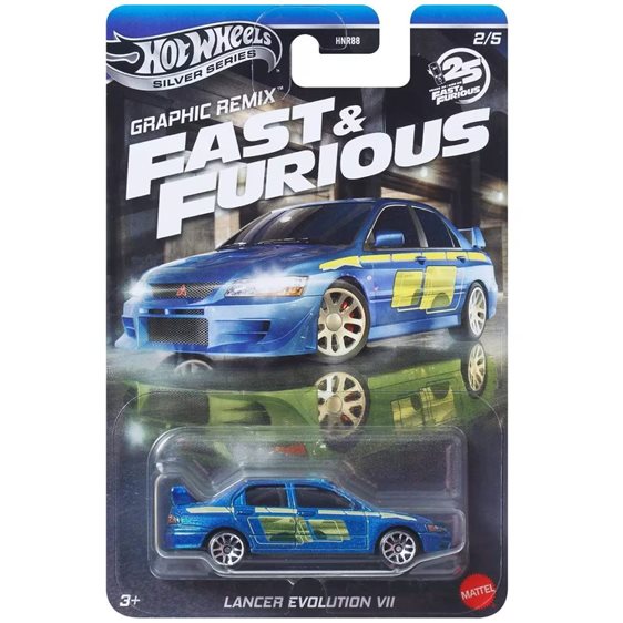 Hot Wheels Silver Series Fast & Furious Graphic Remix Lancer Evolution VII