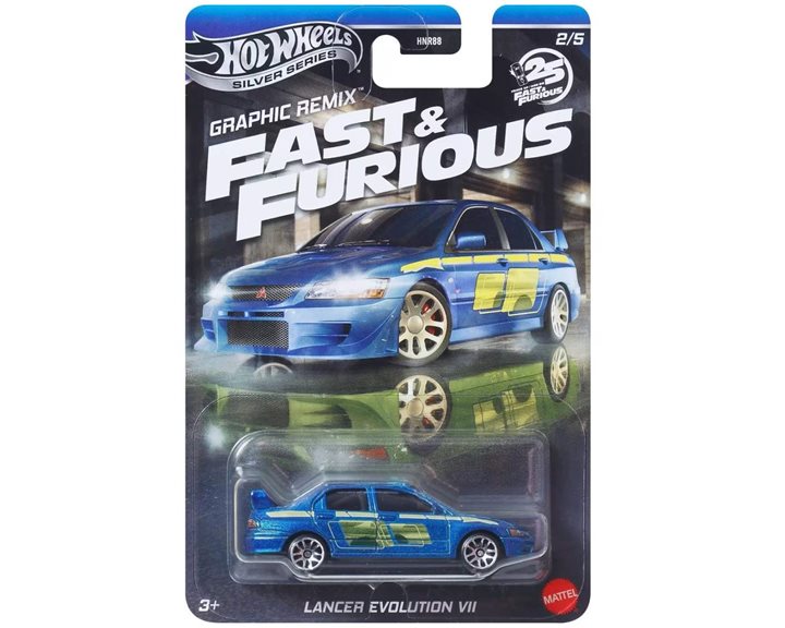 Hot Wheels Silver Series Fast & Furious Graphic Remix Lancer Evolution VII