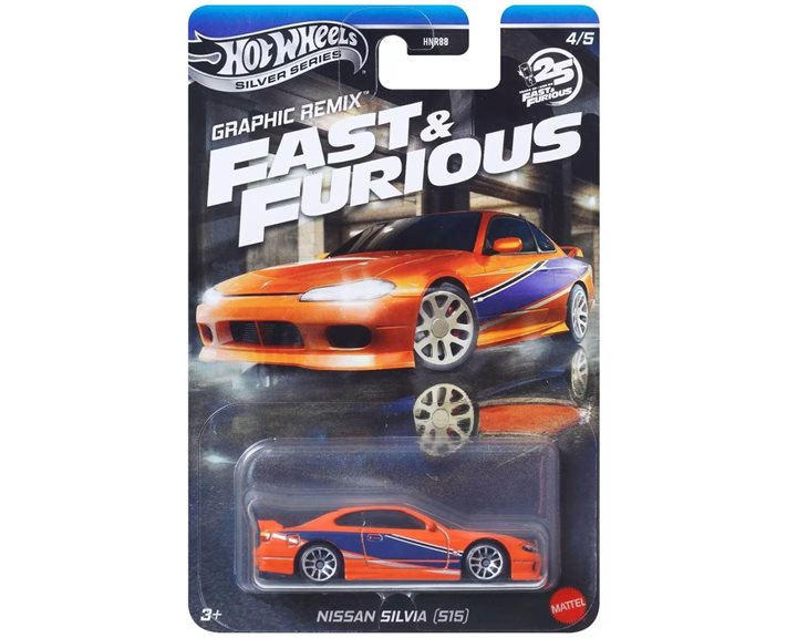 Hot Wheels Silver Series Fast & Furious Graphic Remix Nissan Silvia S15
