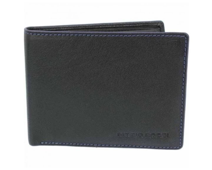 Πορτοφόλι Δερμάτινο Mario Rossi Ανδρικό BlackBlue 5930S