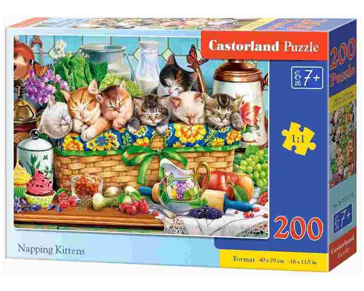 Παζλ Castorland 200 τμχ. Napping Kittens 40x29cm B-222278