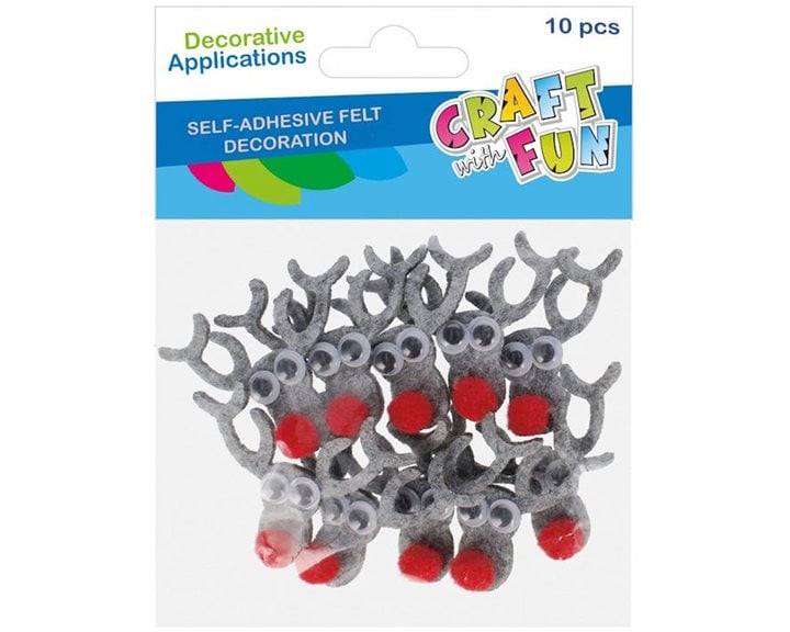 Αυτοκόλλητα Χειροτεχνίας Τάρανδος 10PCS