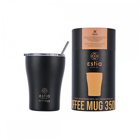 Estia Θερμός Coffee Mug MIDNIGHT BLACK  350Ml
