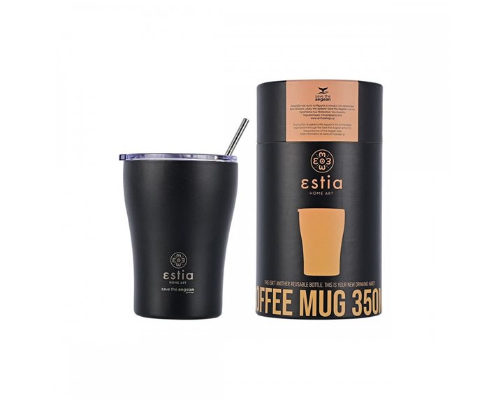 Estia Θερμός Coffee Mug MIDNIGHT BLACK  350Ml