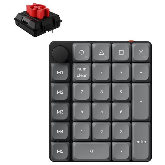 Keychron K0 Max (K0M-H1) QMK Wireless Custom Num Pad Mechanical Low Profile Red Switch RGB Hot-Swap