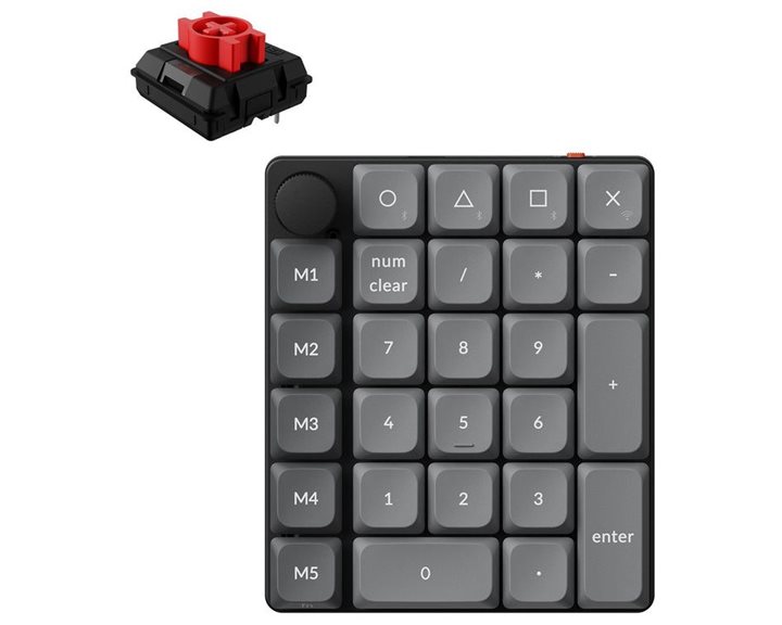 Keychron K0 Max (K0M-H1) QMK Wireless Custom Num Pad Mechanical Low Profile Red Switch RGB Hot-Swap