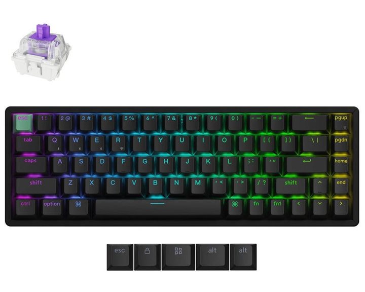 Keychron K6 HE (K6H-J1) Shine-Through Wireless Magnetic Hall Effect RGB Keyboard 65% US Layout