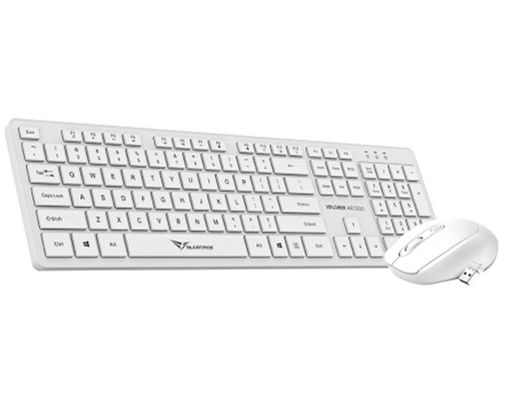 ALCATROZ SILENT WIRELESS 2.4G KEYBOARD & MOUSE 1600DPI WHITE