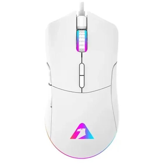 ARMAGGEDDON USB WIRED MACROABLE GAMING MOUSE FALCON V STEALTH 12000CPI WHITE