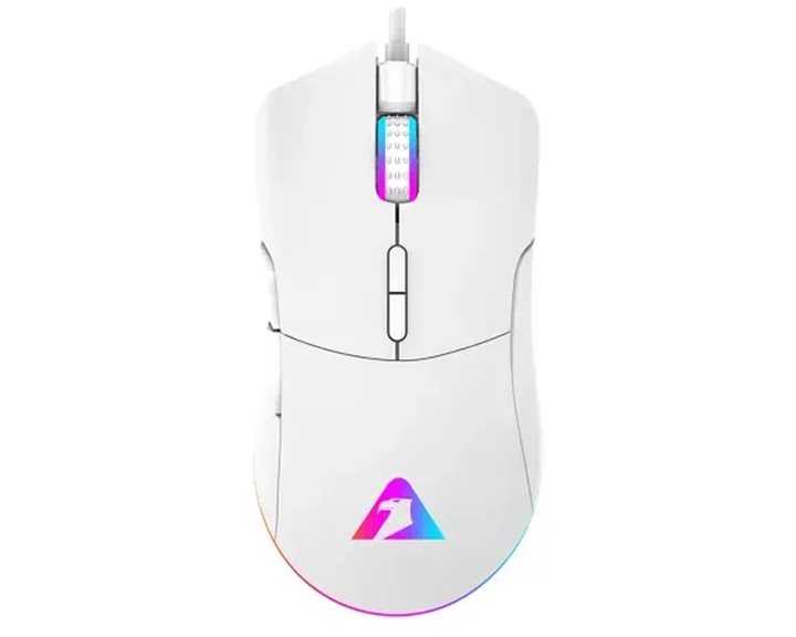 ARMAGGEDDON USB WIRED MACROABLE GAMING MOUSE FALCON V STEALTH 12000CPI WHITE