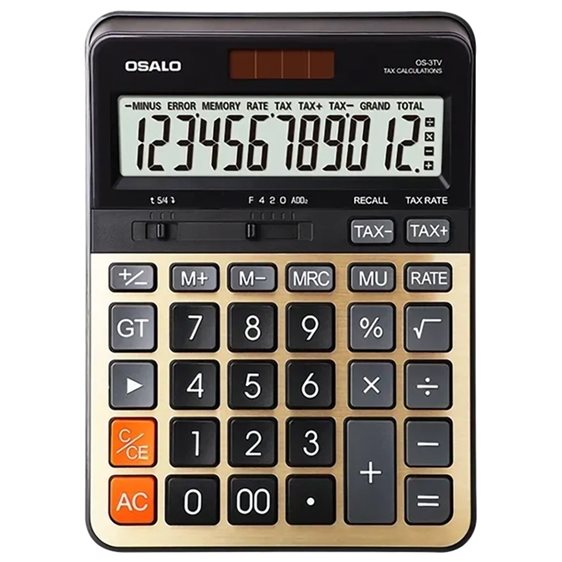 Αριθμομηχανή Osalo OS-3TV 18x13χ2-4cm12ψηφίων