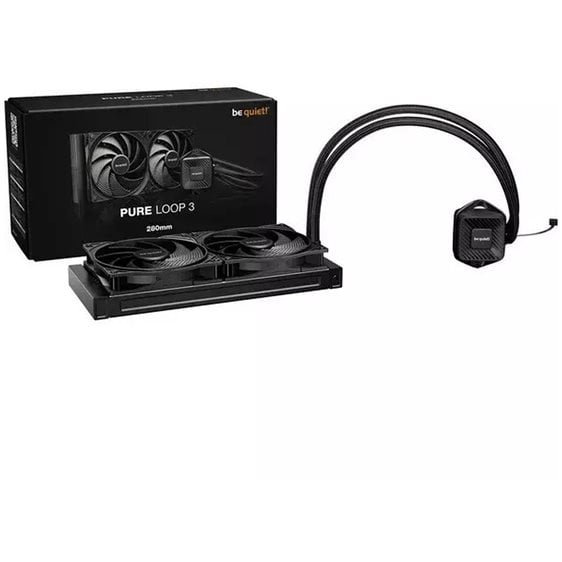 BEQUIET CPU HYDRO COOLER PURE LOOP 3 280MM BW028EU, INTEL SOCKET LGA 1851/1700/1200/1150/1151/1155, AMD AM4/AM5, 2x140MM FAN PURE WINGS 3 PWM HIGH-SPEED, BLACK, 3YW.
