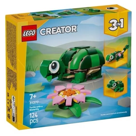 LEGO Creator 3in1 Turtle With a Water Lily Flower Χελώνα με Νούφαρο 31377
