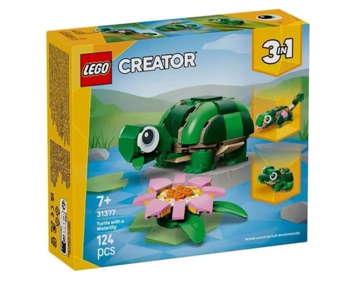 LEGO Creator 3in1 Turtle With a Water Lily Flower Χελώνα με Νούφαρο 31377