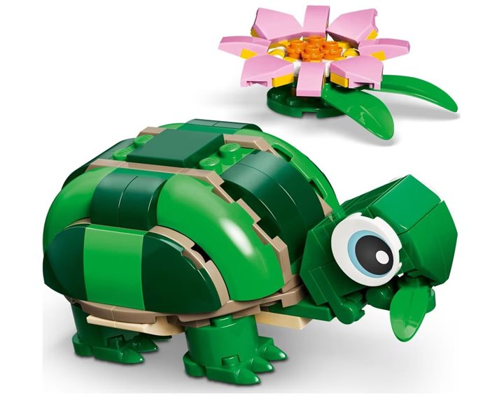 LEGO Creator 3in1 Turtle With a Water Lily Flower Χελώνα με Νούφαρο 31377
